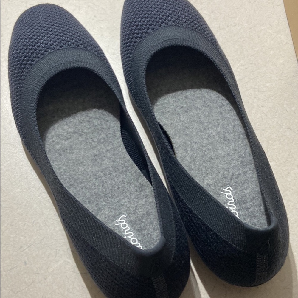 BNIB navy allbirds tree breezers. Never worn, size 9.5.